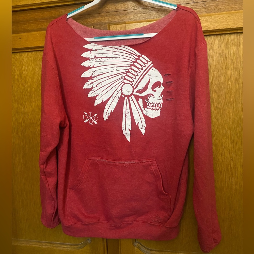 Distressed sweater